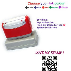 Local Business Self Inking Stamp QR Code Personalized Stamp Social Media Stamp Instagram Stamp Business Packaging Supplies 55mm*45mm