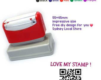 Lokales Geschäft Selbstfarbstempel QR-Code Personalisierter Stempel Social Media Stempel Instagram Stempel Geschäft Verpackungsmaterialien 55 mm*45 mm