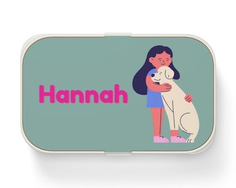 Kids Bento lunchbox, snackbox, lunchbox, gepersonaliseerd, hond