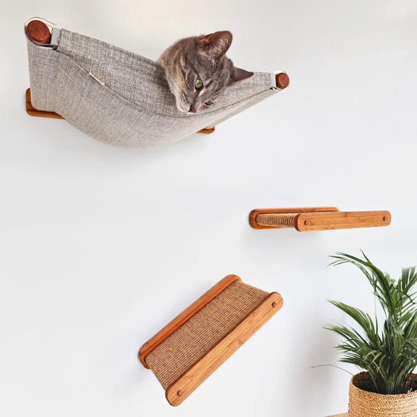 Play Series | Essentials Kit | 2 Cat Shelves & Hammock