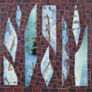 Abstract Stained Glass Mosaic Art: Small Space Decor