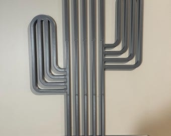 Metallic Cactus 3D Wall Sign- Western Decor