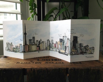 Toronto Skyline Accordion Card