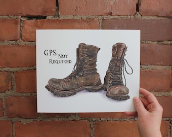 Travelling Boots - Art Print