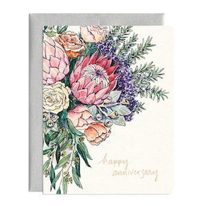 Anniversaire de Protea - Carte d'amour