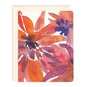 Dahlia Birthday Greeting Card