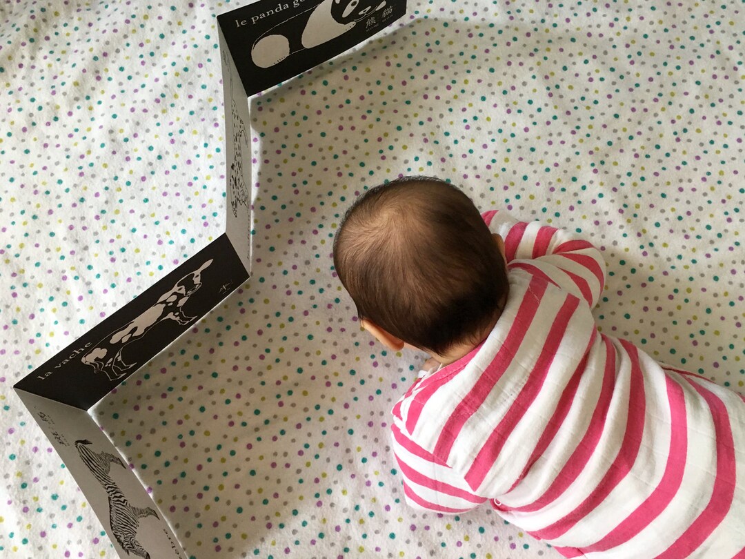 Tummy Time Accordion Cards for Baby Etsy