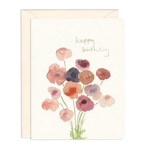 Poppies Birthday Card