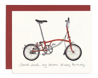 Small Wheels, Big Dreams Birthday Card