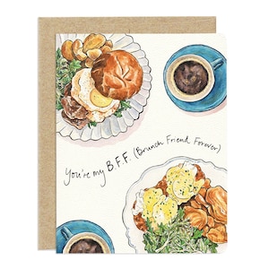 Brunch Friends Forever - Bestie BFF Card