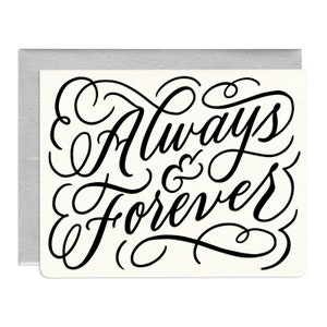 Always and Forever - Love Wedding Greeting Card