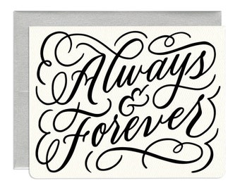 Always and Forever - Love Wedding Greeting Card