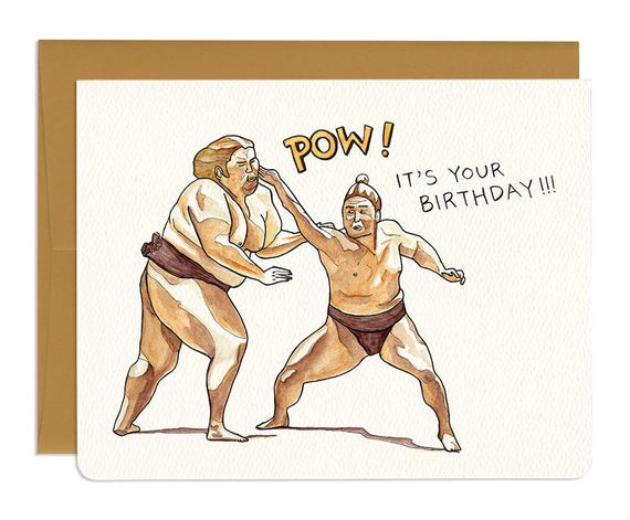 Birthday Pow Card Etsy