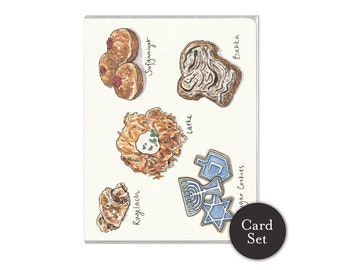 Hanukkah Treats - Holiday Greeting Card Set of 6