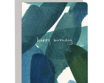 Blue in Green Birthday Card