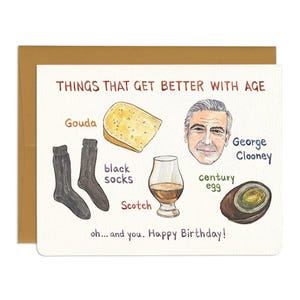 Carte d'anniversaire Mieux avec l'âge