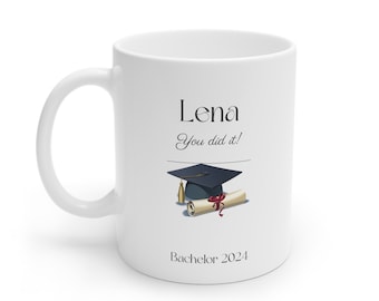 Bachelor-Abschluss - personalisierte Tasse