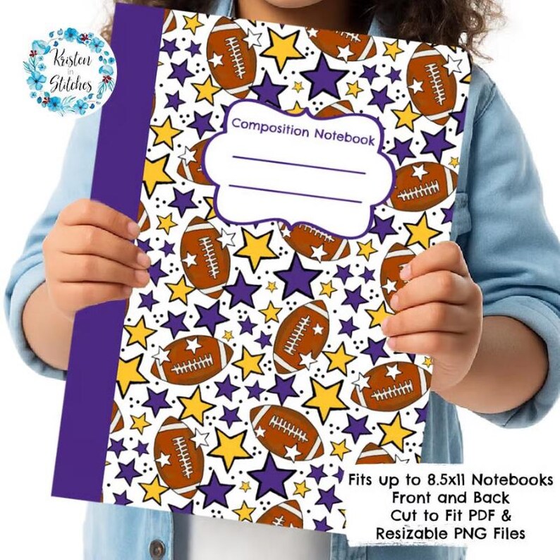 Composition Notebook Cover, Printable Resizable PNG, Back to School ...