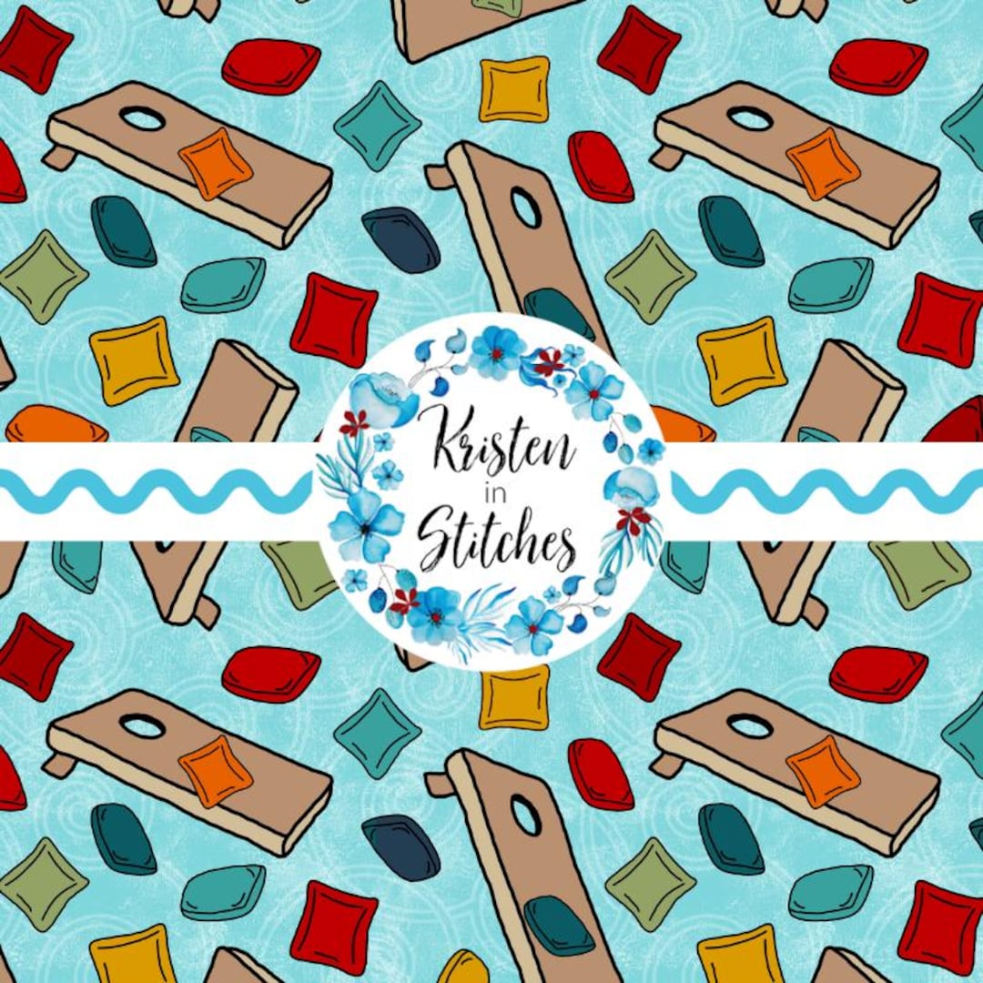 Toss Pattern Example Colorful Cornhole Toss Seamless Pattern, PNG Digital File, DIY ...
