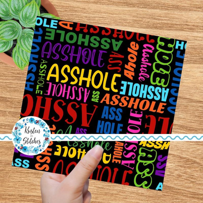 Swear Word Pattern Swear Word Cloud Seamless Pattern, PNG Digital File, DIY Printable ...