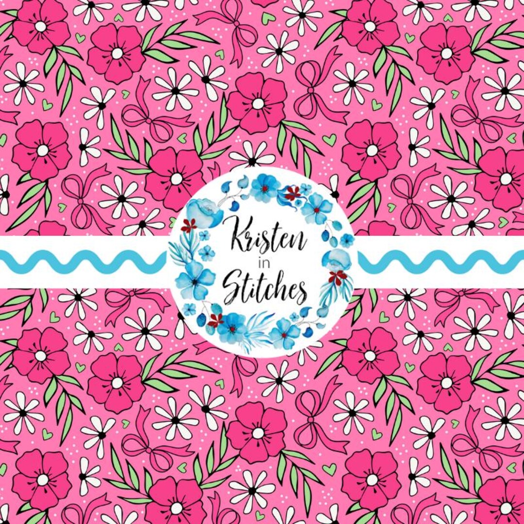 Coquette Wildflower Floral Seamless Pattern, Digital PNG File, DIY ...