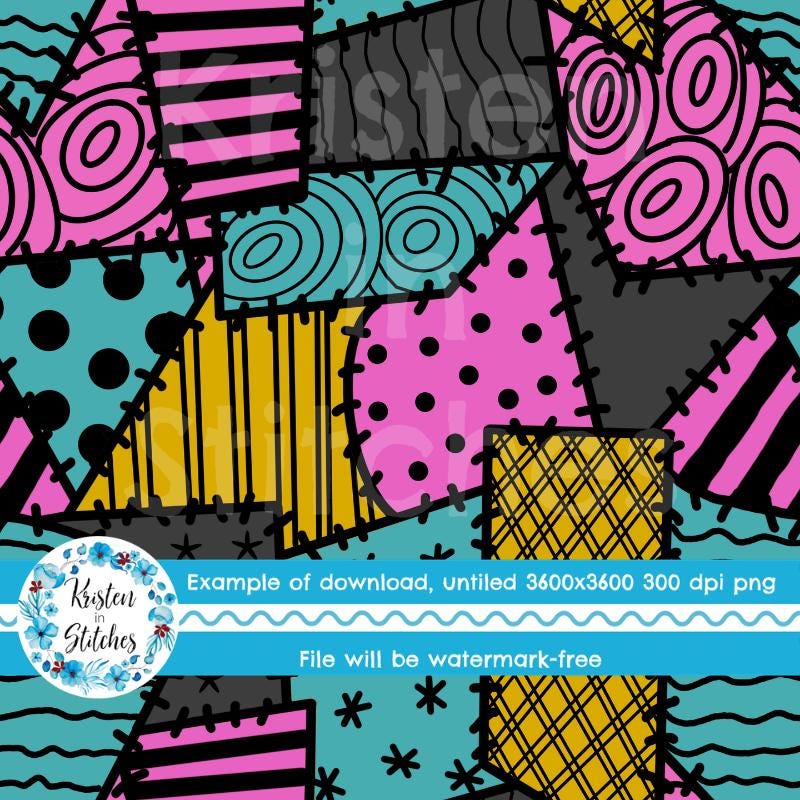Patchwork Ragdoll Ragdoll Patchwork Seamless Pattern, PNG Digital File, Printable Paper ...