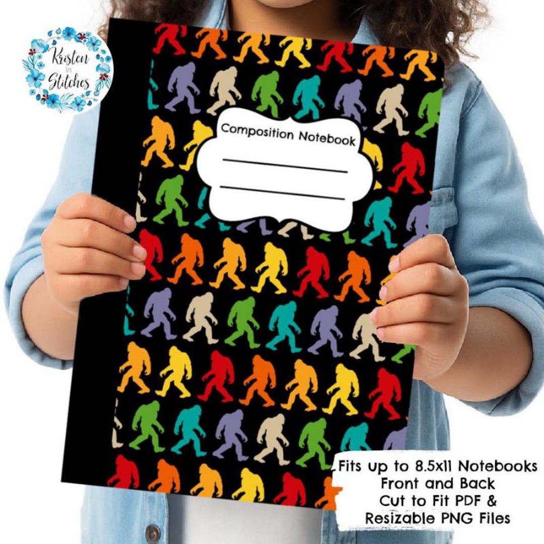Composition Notebook Backside Composition Notebook Cover, Printable Resizable PNG, Back to School ...