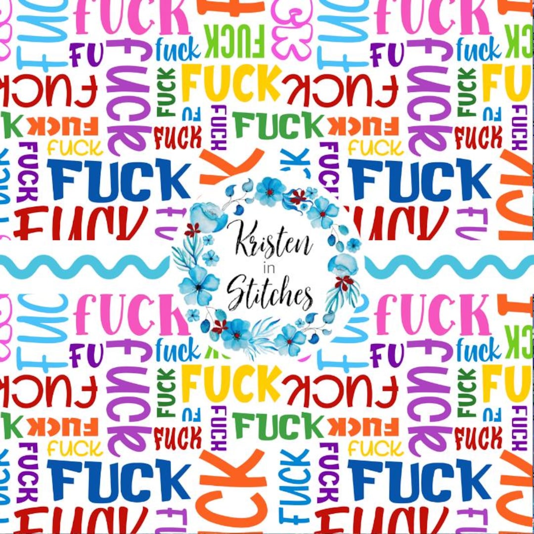 Swear Word Pattern Swear Word Cloud Seamless Pattern, PNG Digital File, DIY Printable ...
