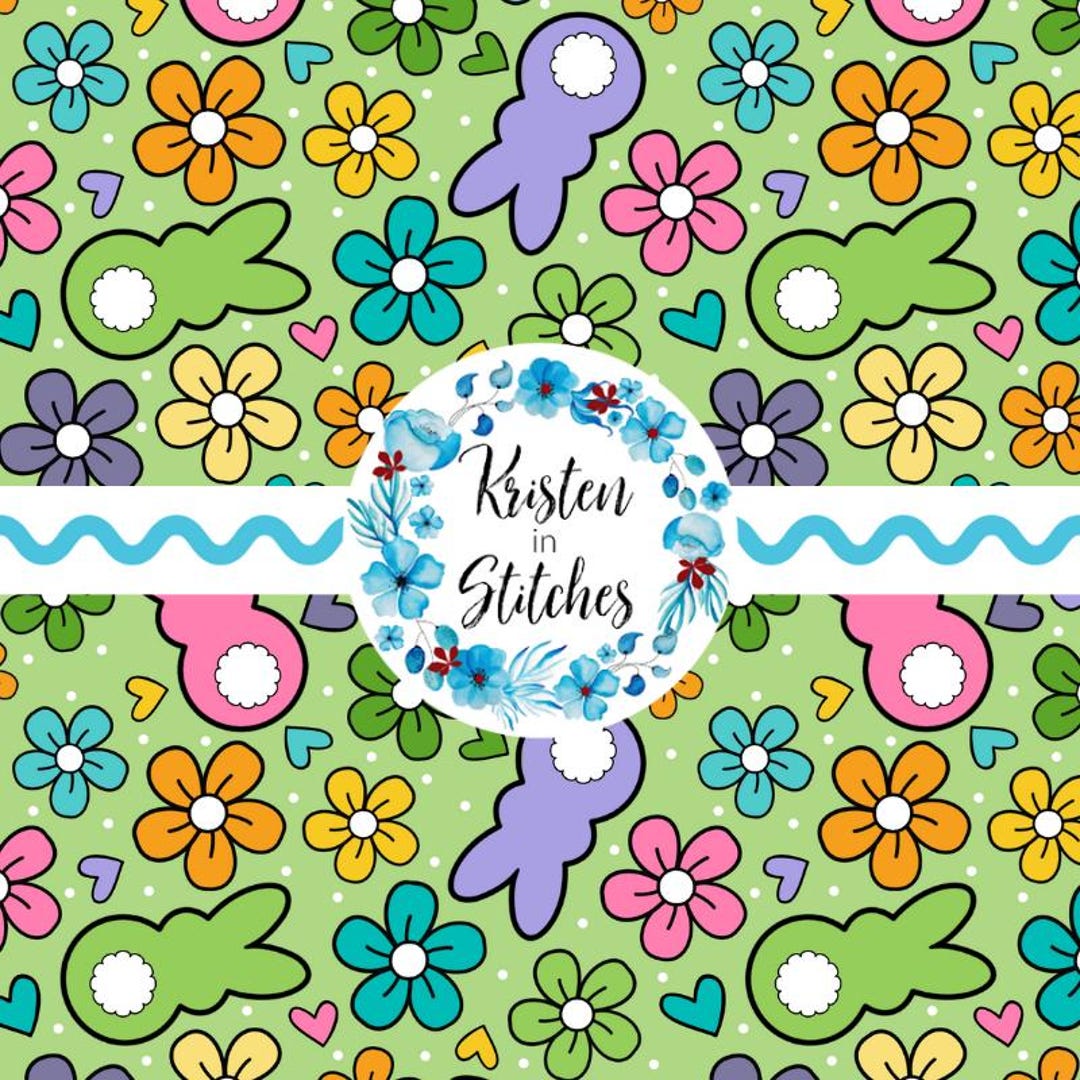 Spring Bunny Butts Seamless Pattern, PNG Digital File, DIY Printable ...
