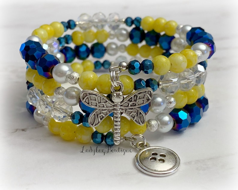 Coraline Infinity Wrap Bracelet Memory Wire Wraparound Etsy