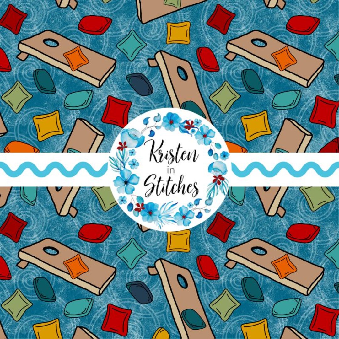 Toss Pattern Example Colorful Cornhole Toss Seamless Pattern, PNG Digital File, DIY ...