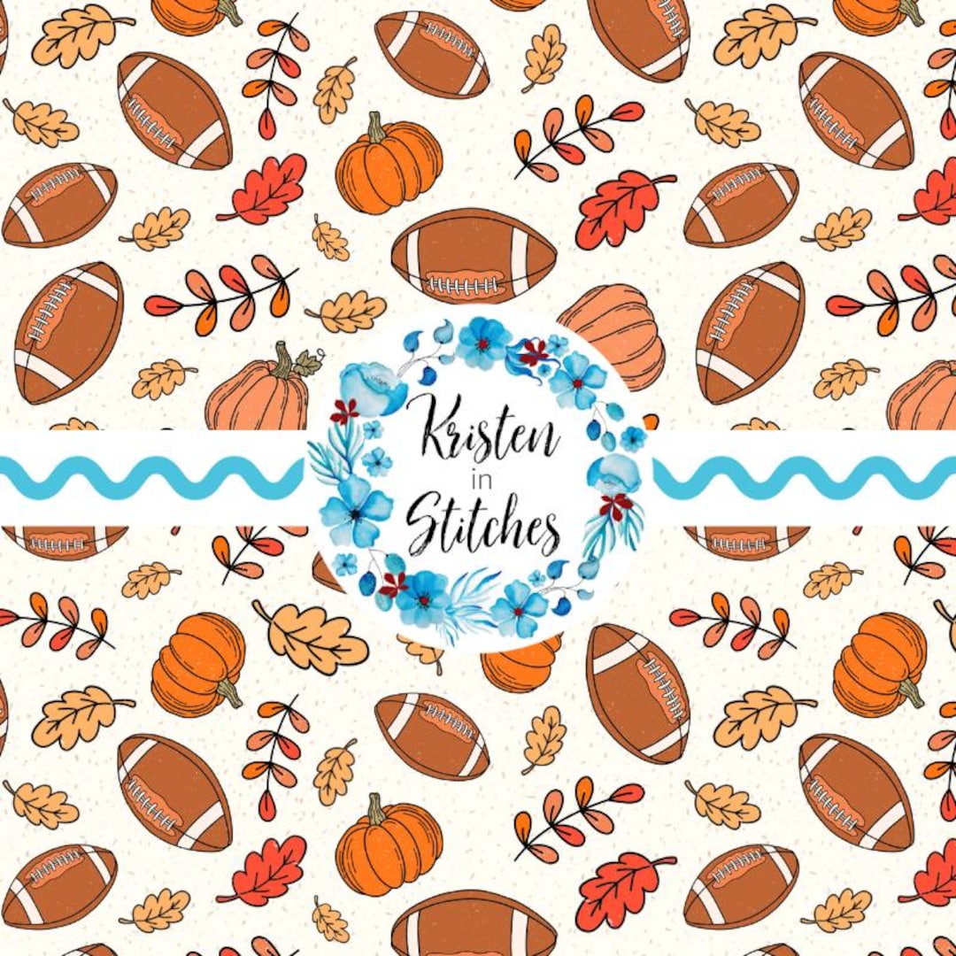 Fall Football Seamless Pattern, Digital File, Instant Download ...