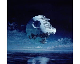 Death Star II Matte Poster, Galactic Sci-Fi Art Print