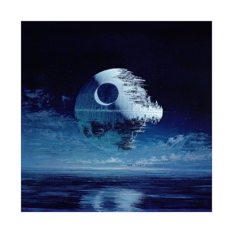 Death Star II Matte Poster, Galactic Sci-Fi Kunstdruck Bild 1