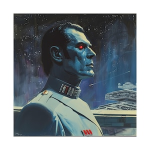Póster del Gran Almirante Thrawn, arte mural de ciencia ficción de Star Wars