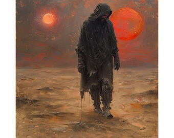 Darth Maul bei Tatooine, Sith, Star Wars, Poster, Sci Fi, Depression, Friedhof, Dunkle Seite, Wand Kunst, Home Office Prints, Geschenk für Fans