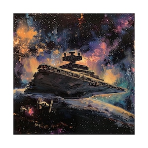 Star Destroyer, Imperial Navy, Galactic Empire, Star Wars, Poster, Sci Fi, Space, TIE Fighter, Starfighter, Starship, Wall Art, Office Print