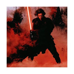 Full Potential Darth Vader II, Anakin Skywalker, Sith Lord, Star Wars Matt Poster, Dark Side Dekor, Väggdekor för Gamers, Ljussabel