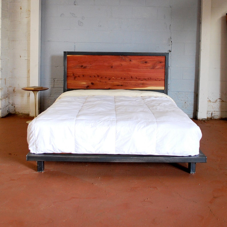 Kraftig Platform Bed with Tennesee Cedar Headboard