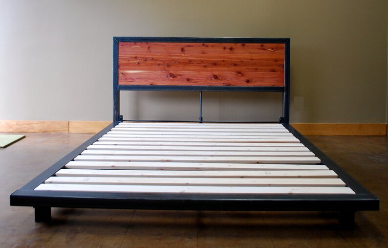 Kraftig Platform Bed with Tennesee Cedar Headboard