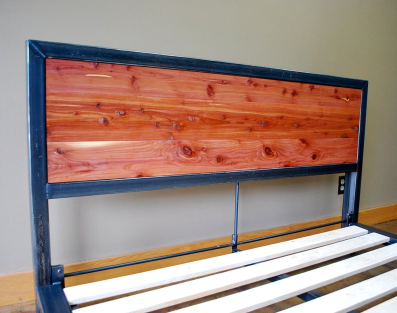 Kraftig Platform Bed with Tennesee Cedar Headboard