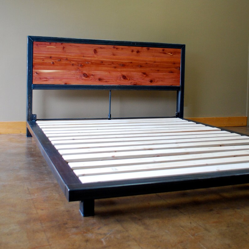 Kraftig Platform Bed with Tennesee Cedar Headboard