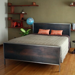 Steel Panel Bed - Queen Size