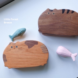 Cute Cat Jewelry box for her All Wooden Jewelry box unique design best gift for girls
