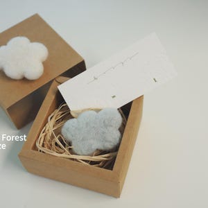 Needle Felt Cloud Hair Clip : Creative Handmade Brooch Toddler Hairpin