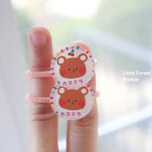 Cute cartoon Hair Ties Collection -   2 Pack, fruit hair tie, cute animal pattern hair tie, summer hair tie, toddler/baby hair tie