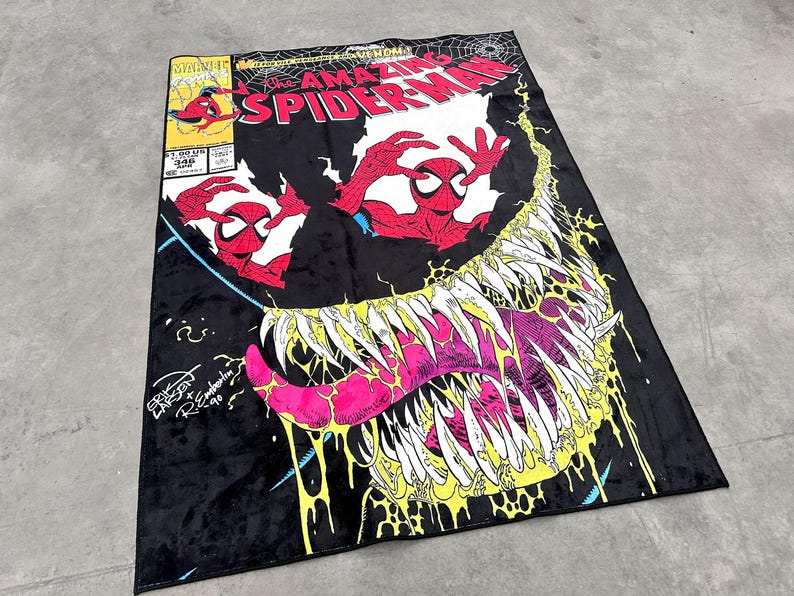 Spiderman Rug,Venom Rug,Themed Rug,Fantastic Rug,Area Rug,Kids Rug,Colorful Rug,Sci-Fi Rug,Marvel Rug,Gift For Him,Unique Rug,Bestseller image 5