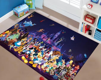 Cartoon Character Rug: Soft Nursery Decor, Gift for Kids