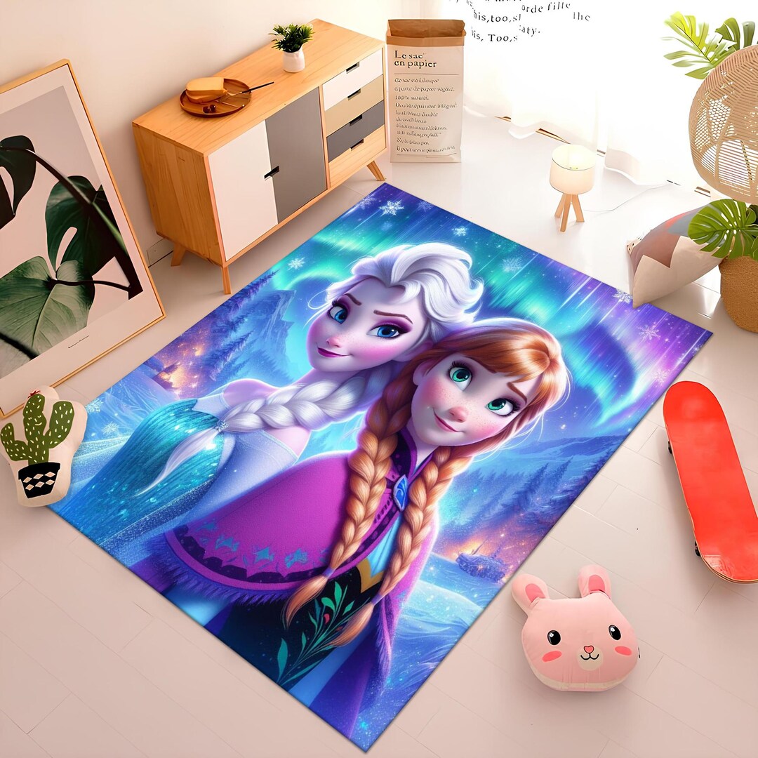 Elsa Round Rug Frozen Rug, Elsa Rug, Anna Rug, Kids Rug,personalized Rug,custom Rug ...