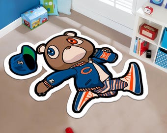 Kanye West,Kanye West Rug,Bear Rug,Musıc Rug,Colorful Rug,Custom Rug,Nursery Rug,Cute Rug,Area Rugs,Cool Rugs,Nursery Decor,Gift for her